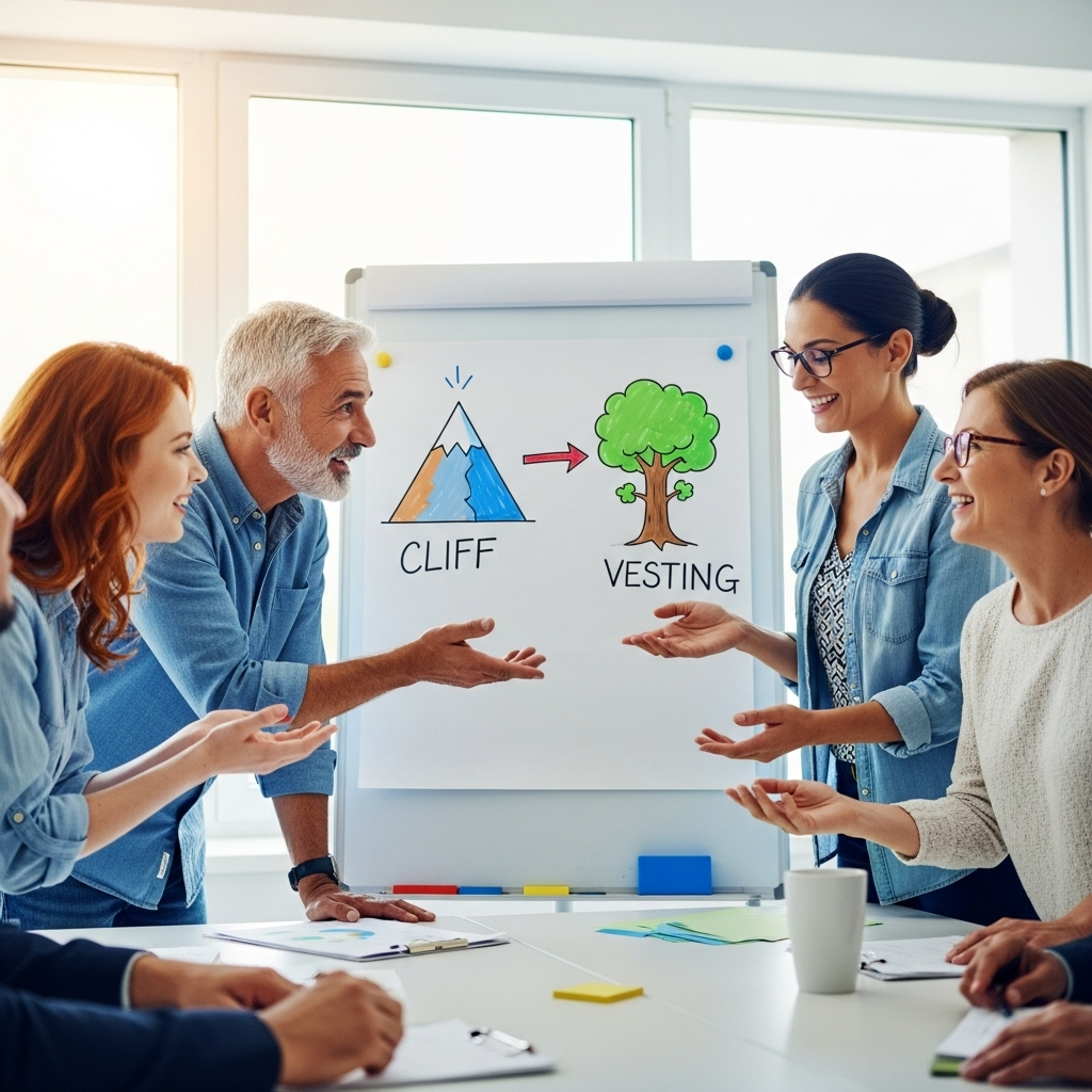 Zrozumienie kluczowych aspektów opcji akcji pracowniczych: cliff i vesting